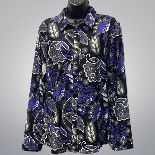 Travel Knit Floral Shirt