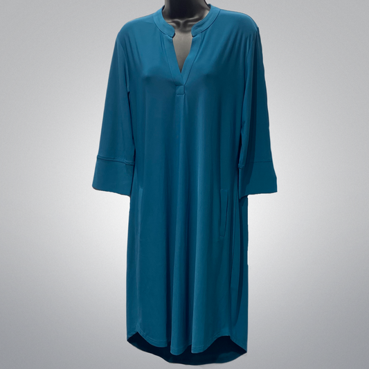 Travel Knit V-Neck Dress With Pockets