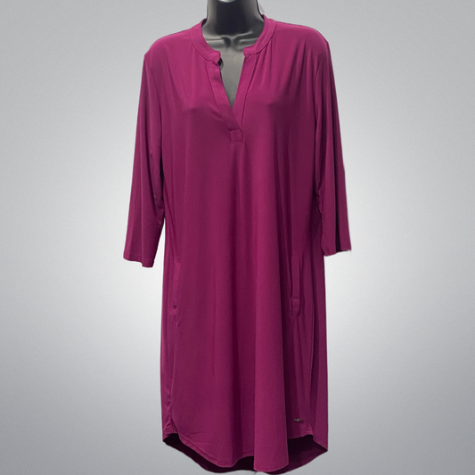 Travel Knit Dress 3/4 Sleeve With Pockets (in 2 colors)