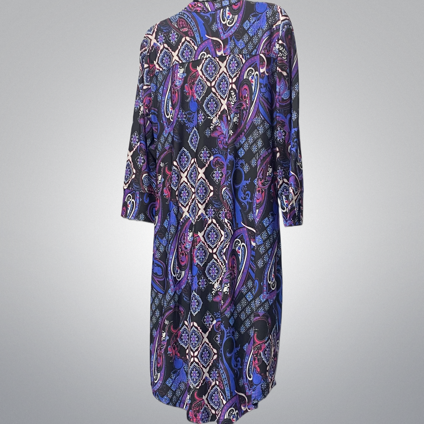 Travel Knit Paisley 3/4 Sleeve Dress