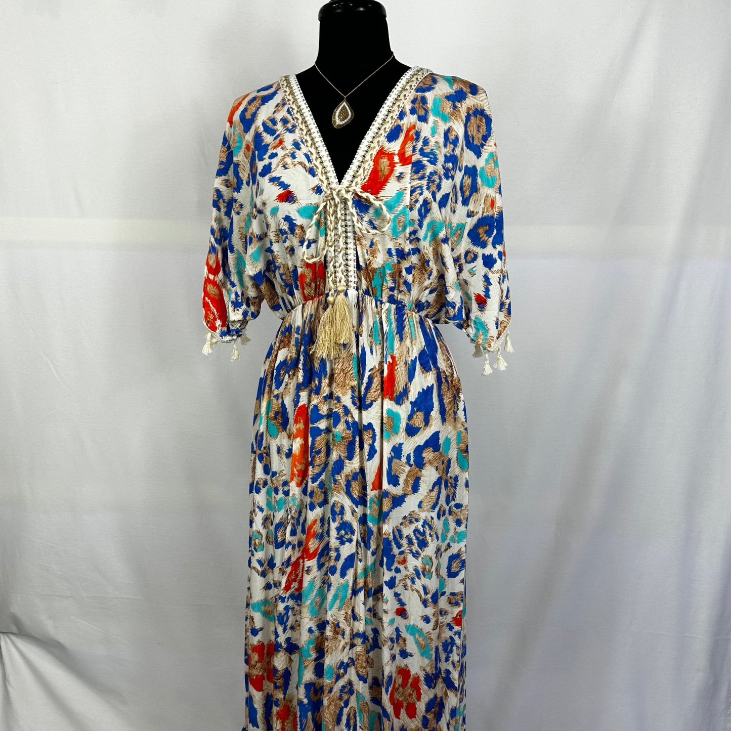 Italian Printed Tassel Dress - 3 Colorways