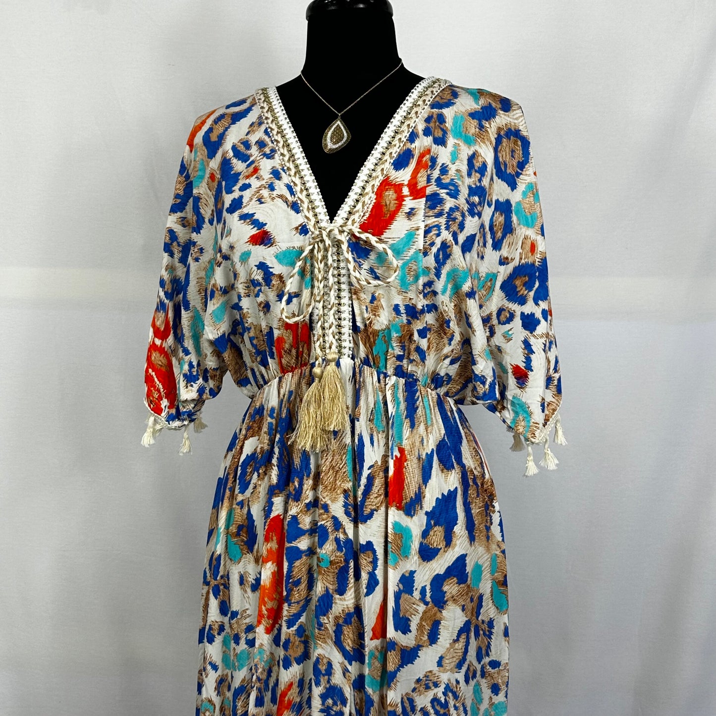 Italian Printed Tassel Dress - 3 Colorways