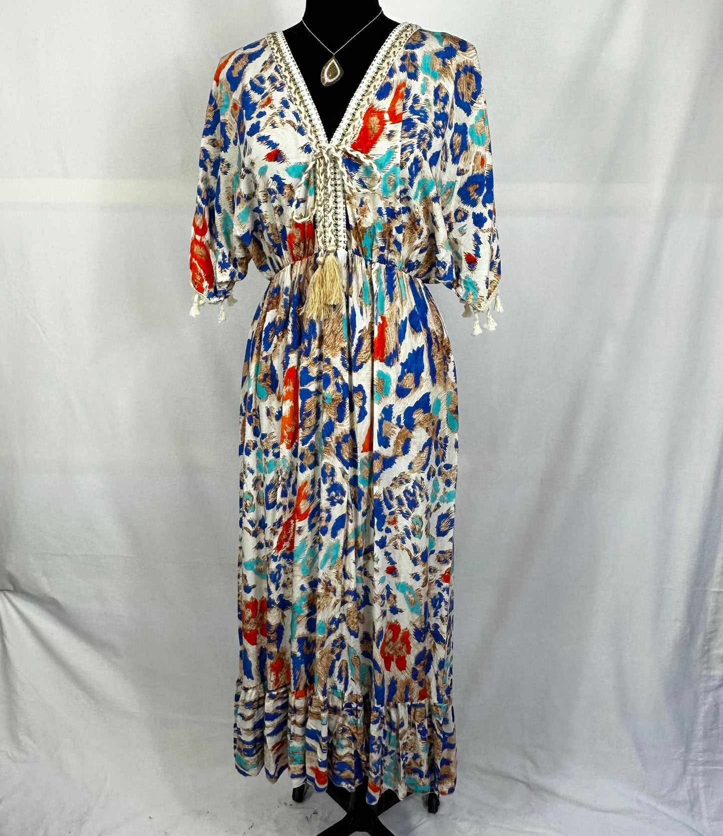 Italian Printed Tassel Dress - 3 Colorways