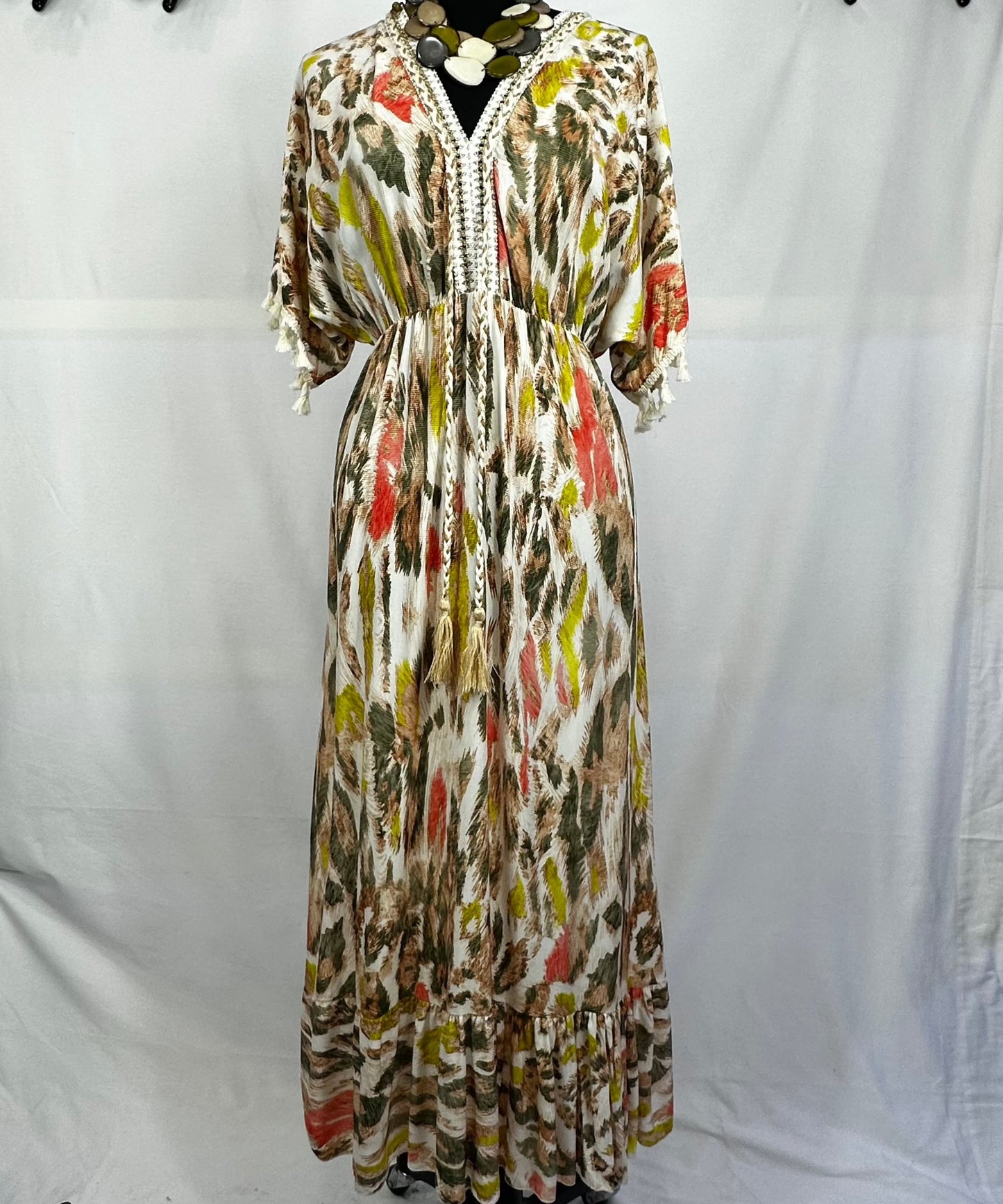 Italian Printed Tassel Dress - 3 Colorways