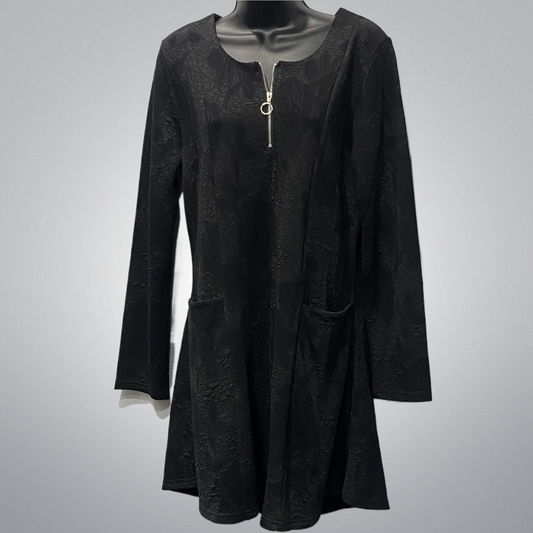 Elegant Front Zipper Dress