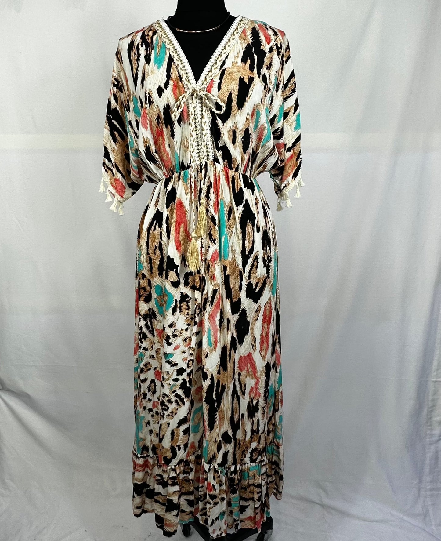 Italian Printed Tassel Dress - 3 Colorways