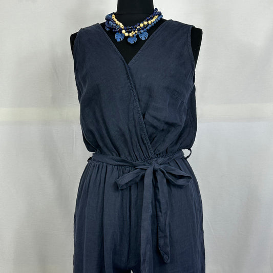 Italian Linen Sleeveless Jumpsuit
