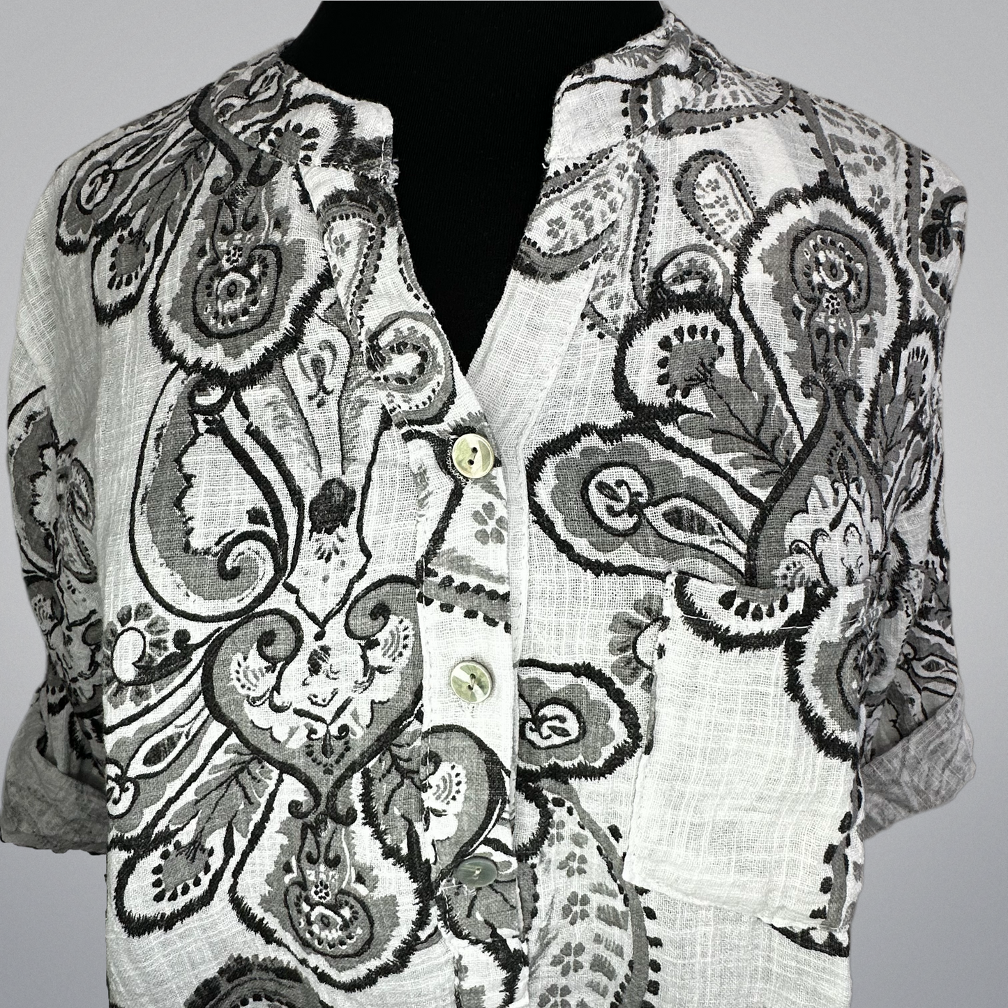 Italian Paisley Printed Pure Cotton Blouse