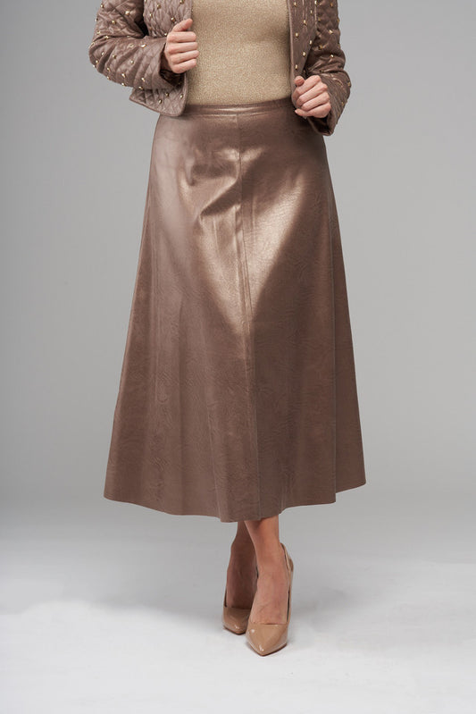 Ultra Lush Vegan Leather Midi Skirt