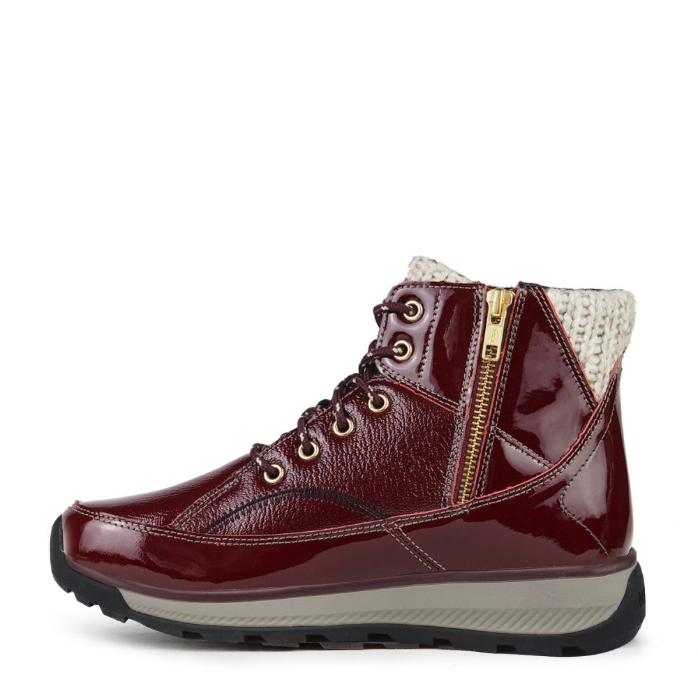 Patent Leather Short Winter Boots