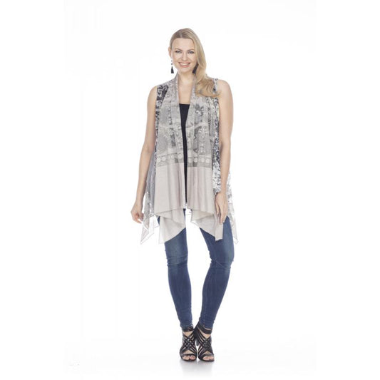 Sleeveless Open Long Vest