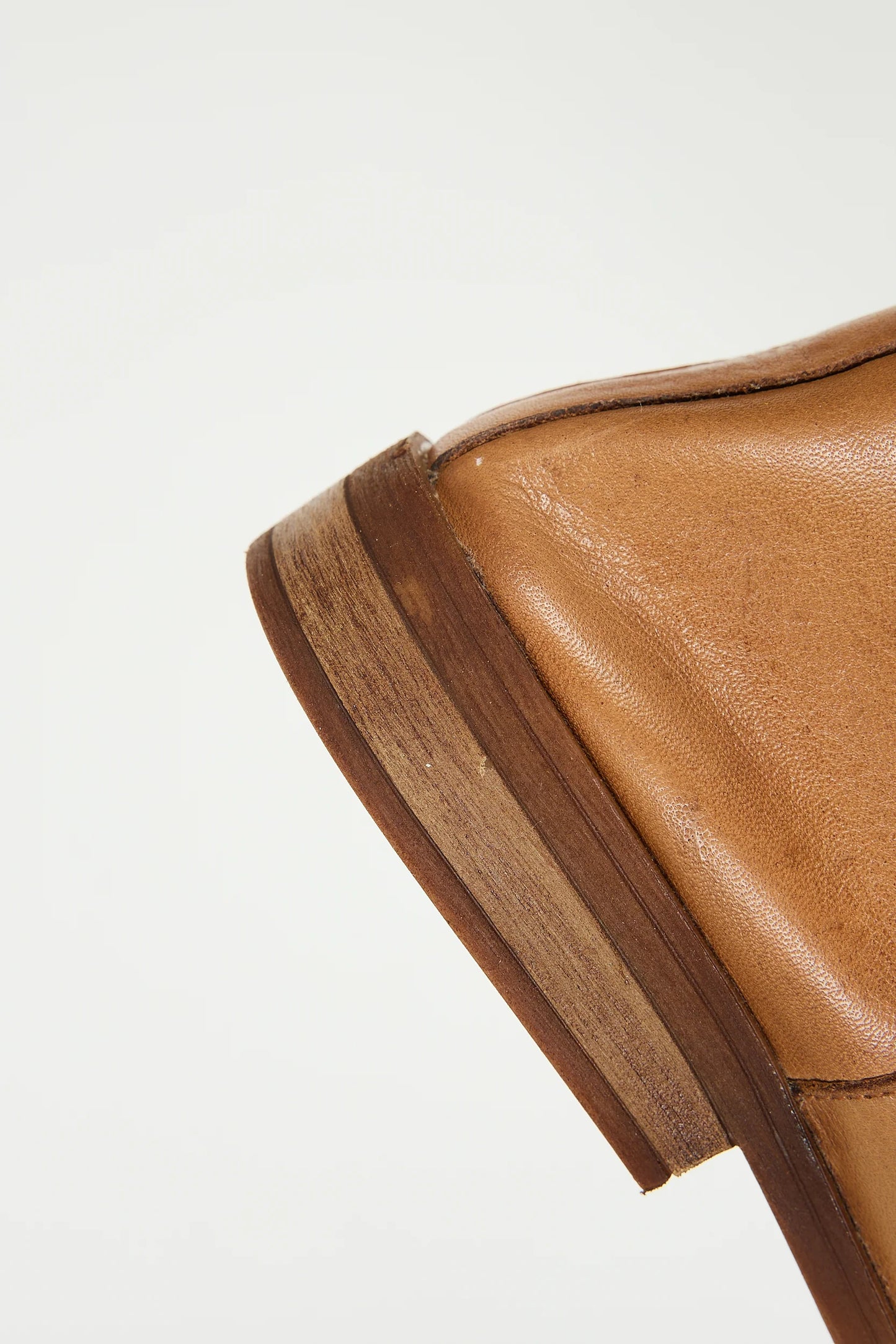 Slip On Peep-Toe Handcrafted Leather Flats
