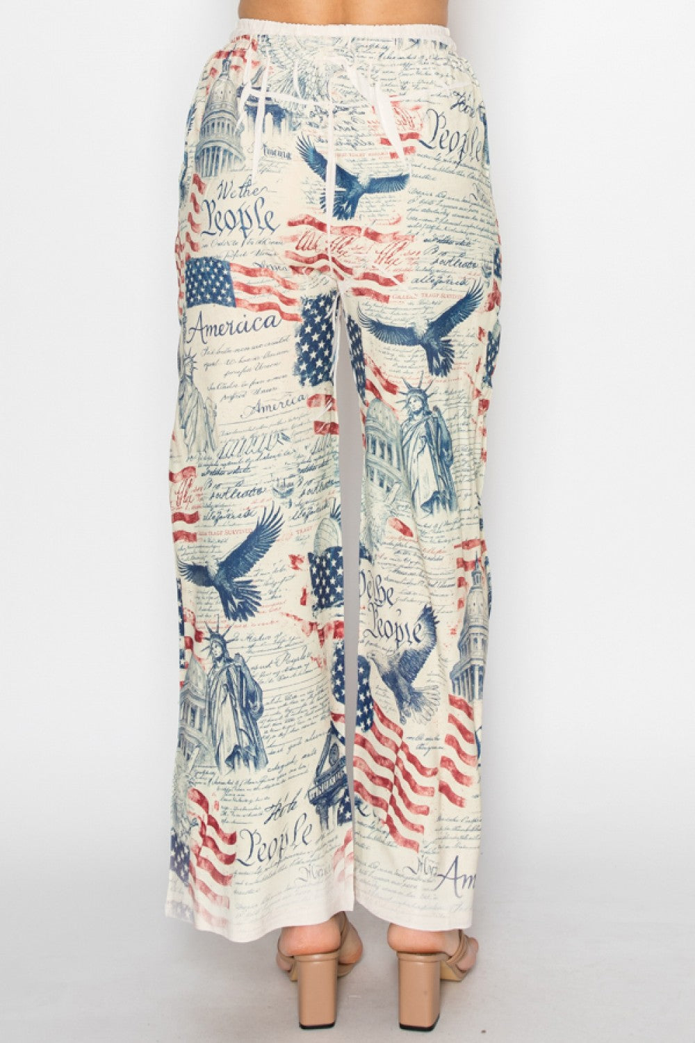 USA Freedom Print Relaxed Fit Pants