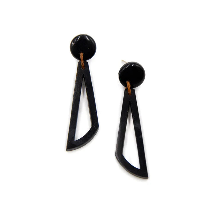 Diagonal Drop Tagua Earrings