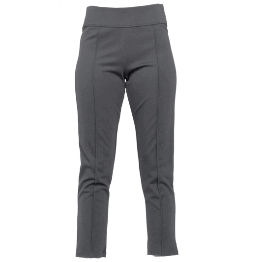 Flat Waist Super Soft Pants With Button Accent