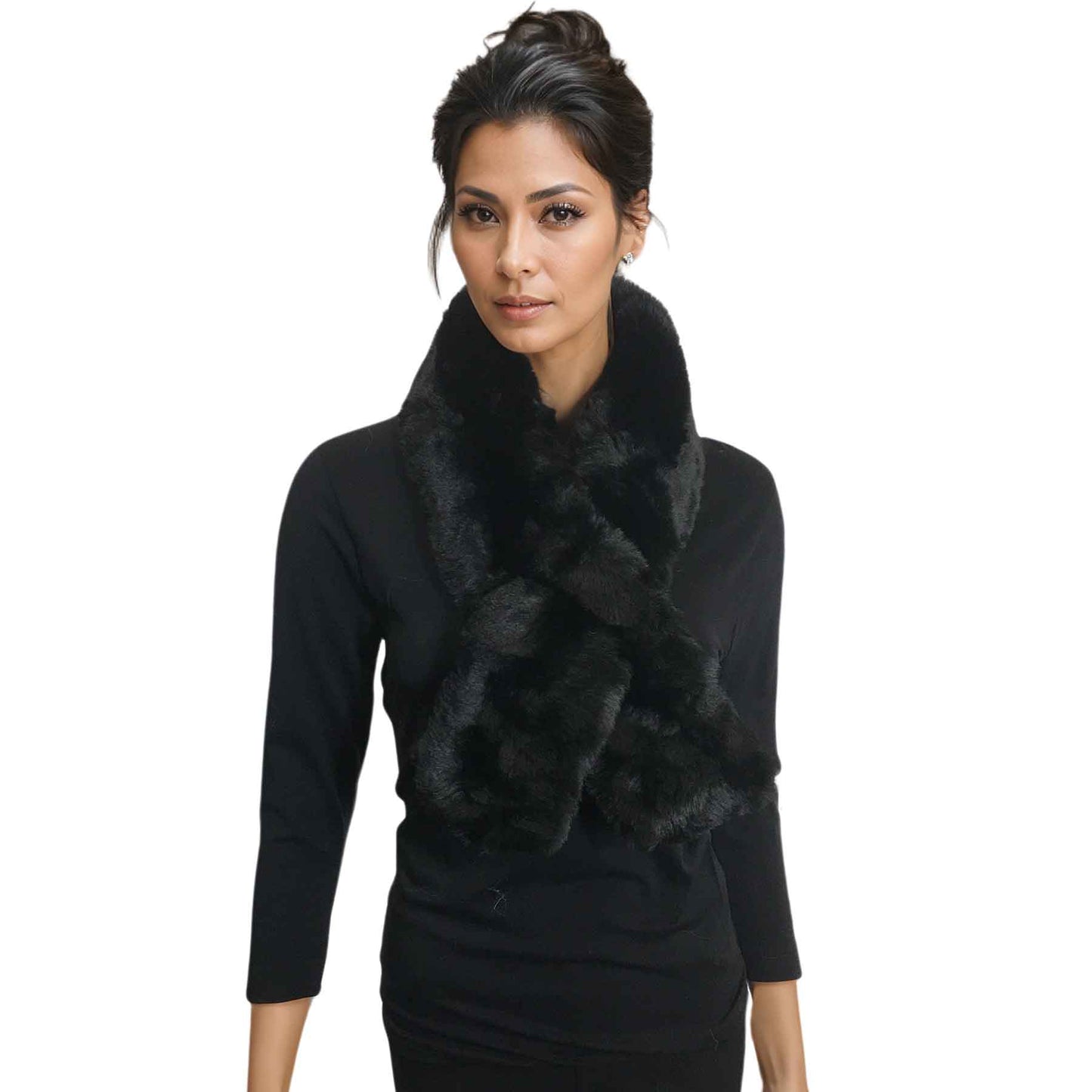 Faux Fur Pull Through Scarf (in 3 colors)