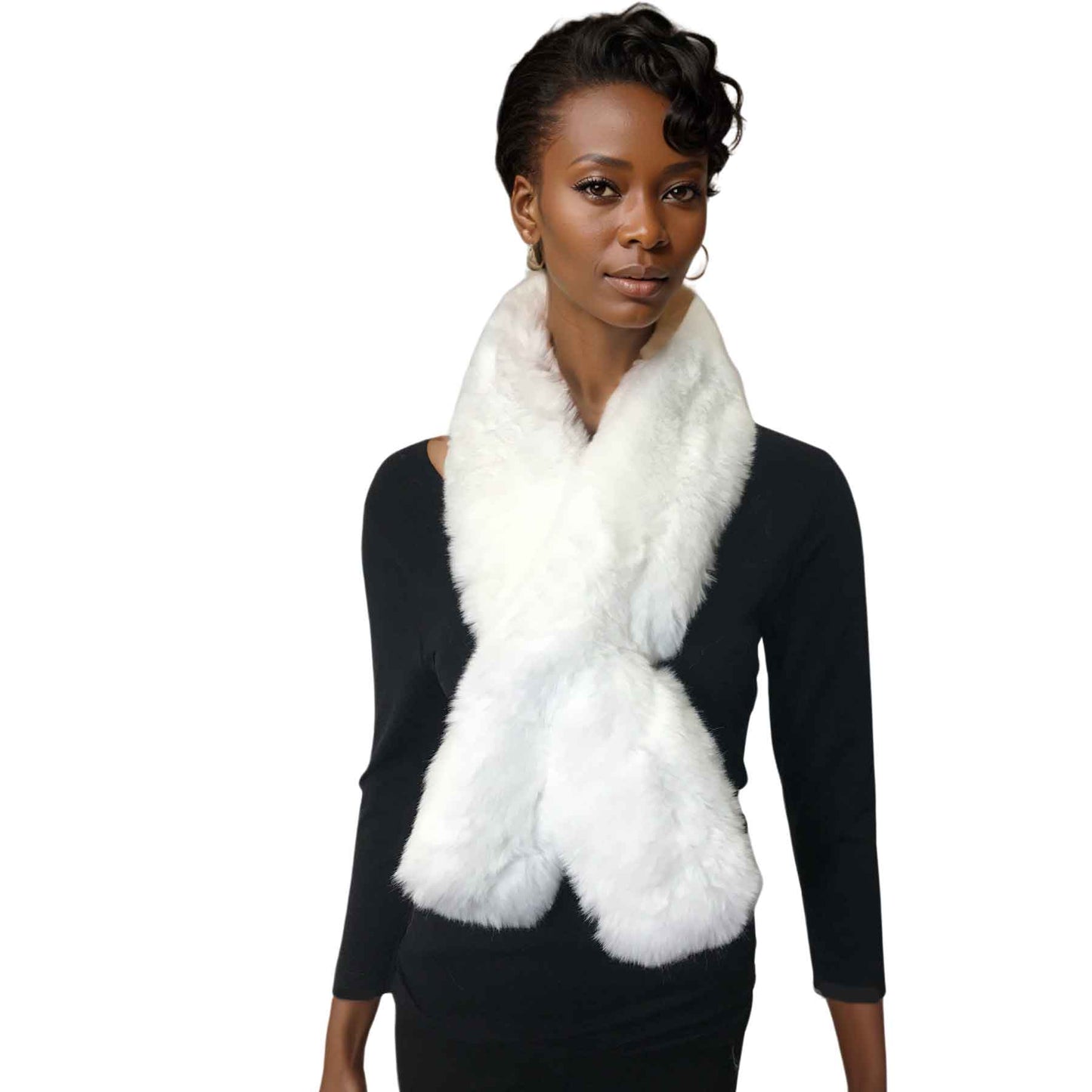 Faux Fur Pull Through Scarf (in 3 colors)