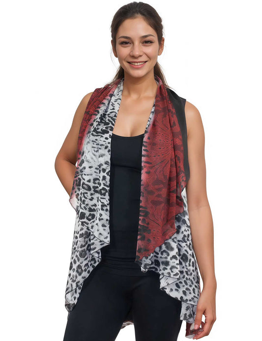 Scarf Round Leopard & Lace (Vest/Scarf/Shawl)