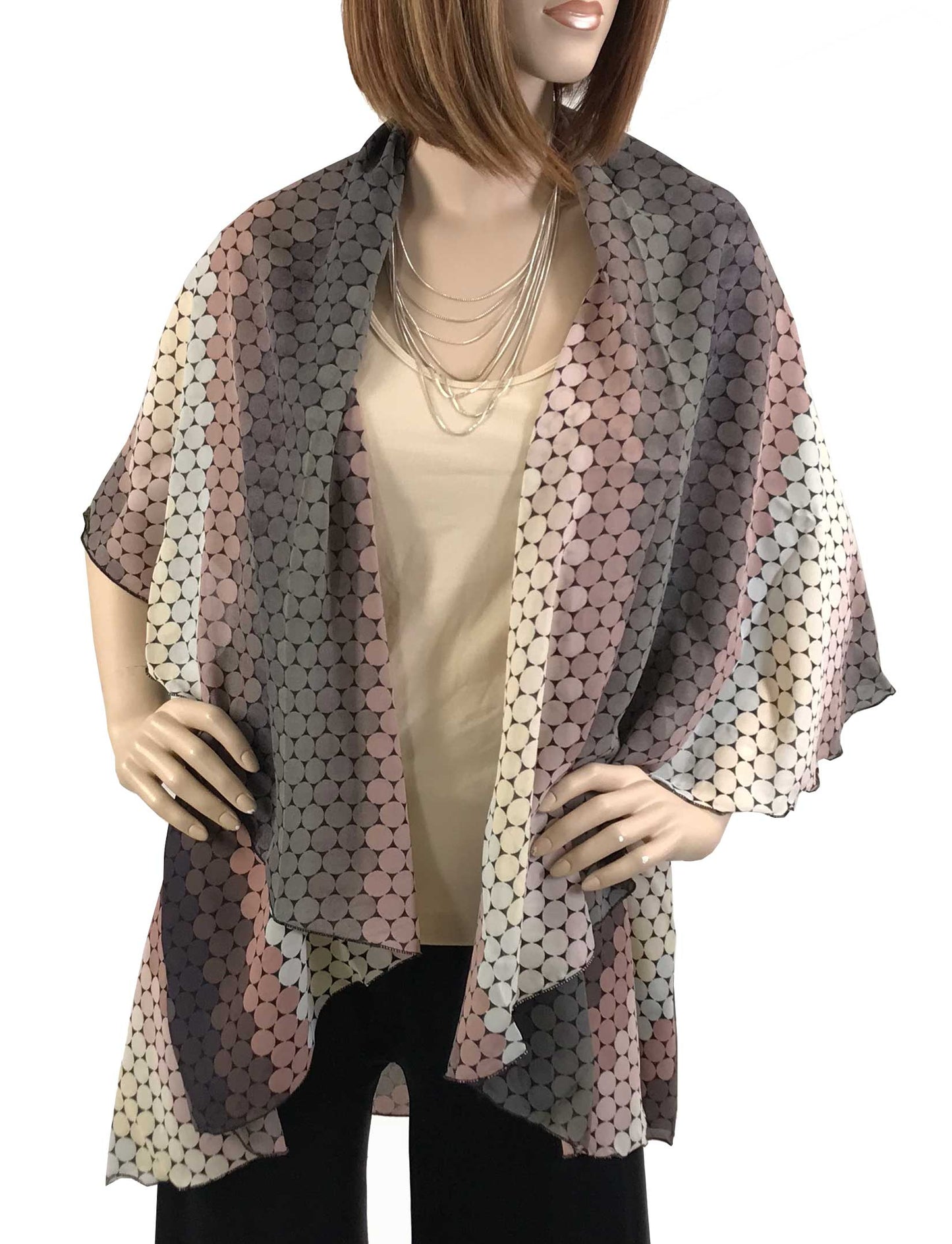 Scarf Round Mosaic (Shawl/Vest/Scarf in 4 colors)