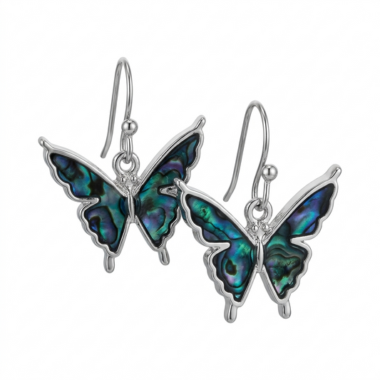 Abalone Shell Butterfly Earrings