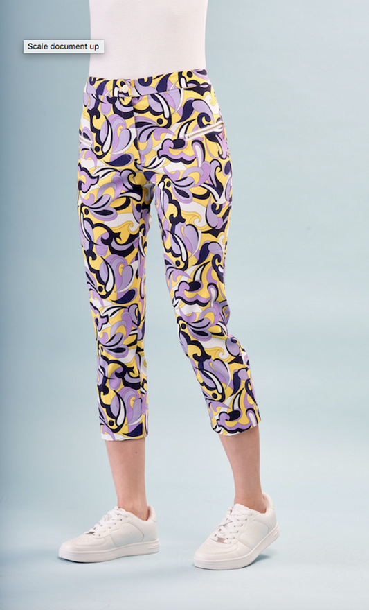 Lavender Pucci Print Crop Pants