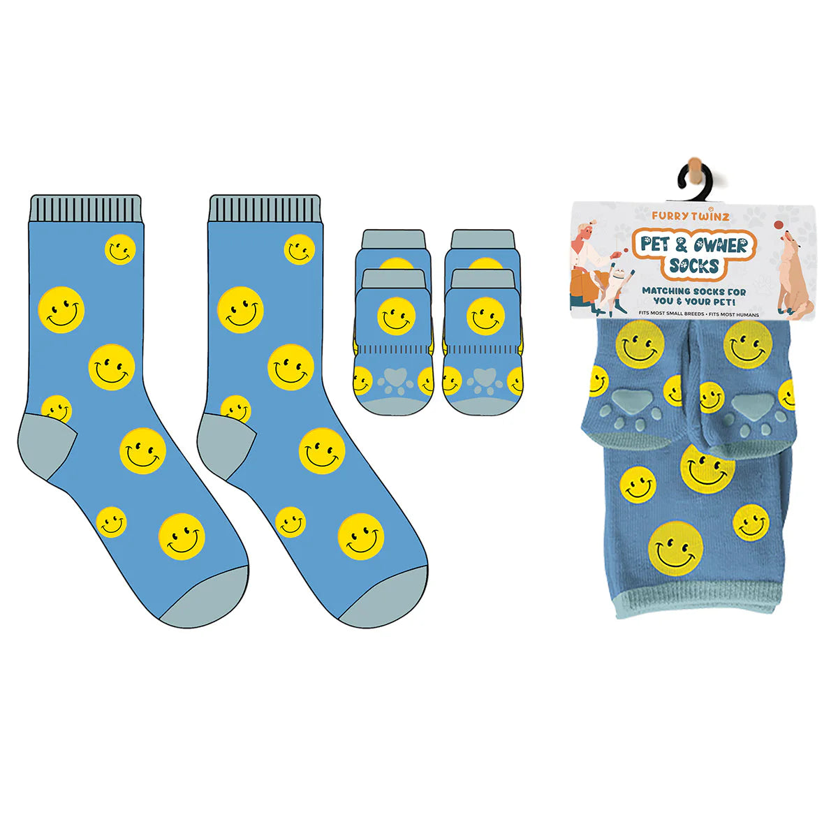 BFF Matching Pet and Owner Fun Socks in Six Designs