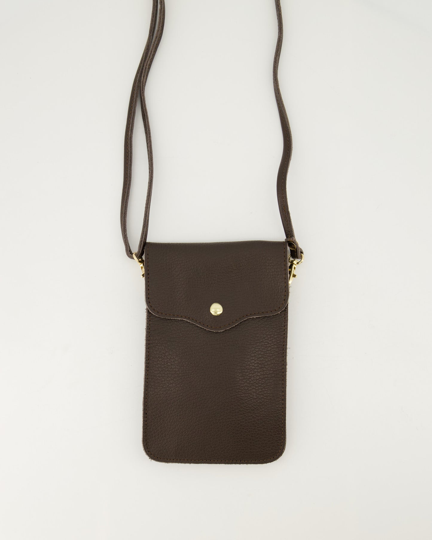 Leather Phone Crossbody Pouch with Adjustable Strap