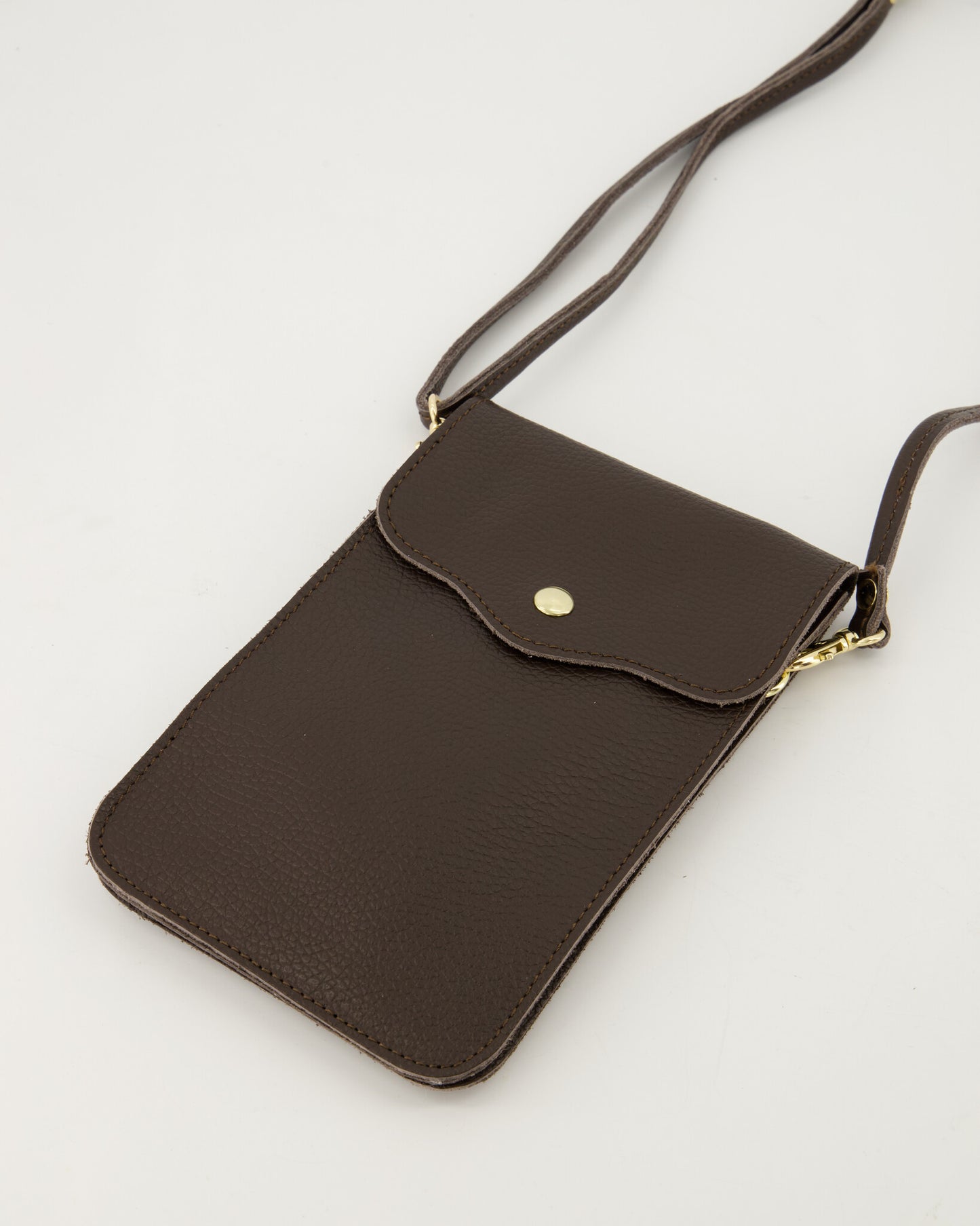 Leather Phone Crossbody Pouch with Adjustable Strap