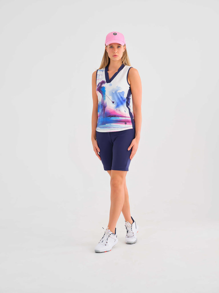 Navy Mid-Length Shorts - Sportswear (Golf/Tennis/Pickleball)