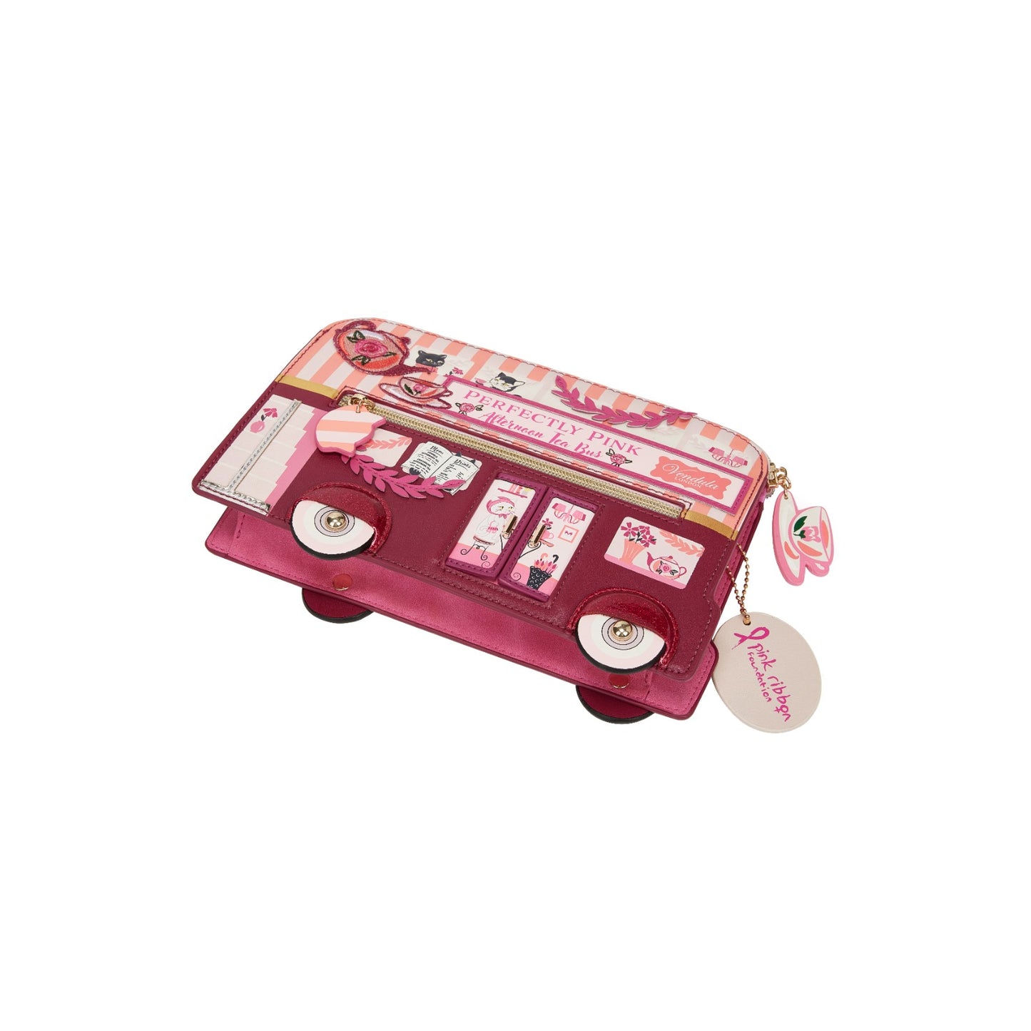 Perfectly Pink Afternoon Tea Bus Pouch Bag