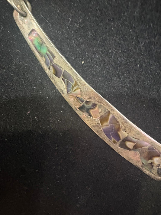 Sterling Silver Inlay Necklace