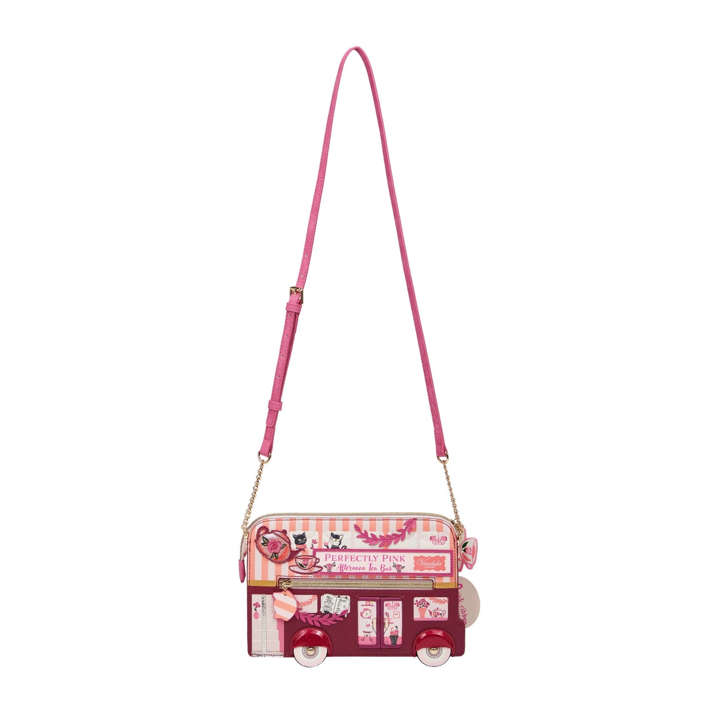 Perfectly Pink Afternoon Tea Bus Pouch Bag