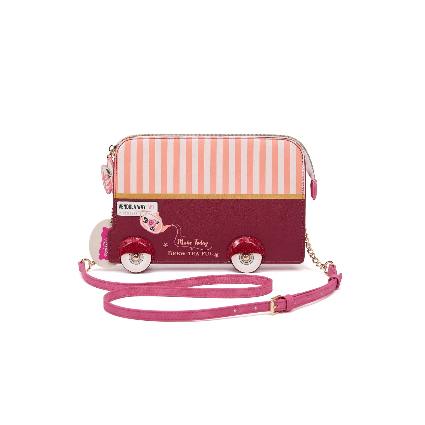 Perfectly Pink Afternoon Tea Bus Pouch Bag