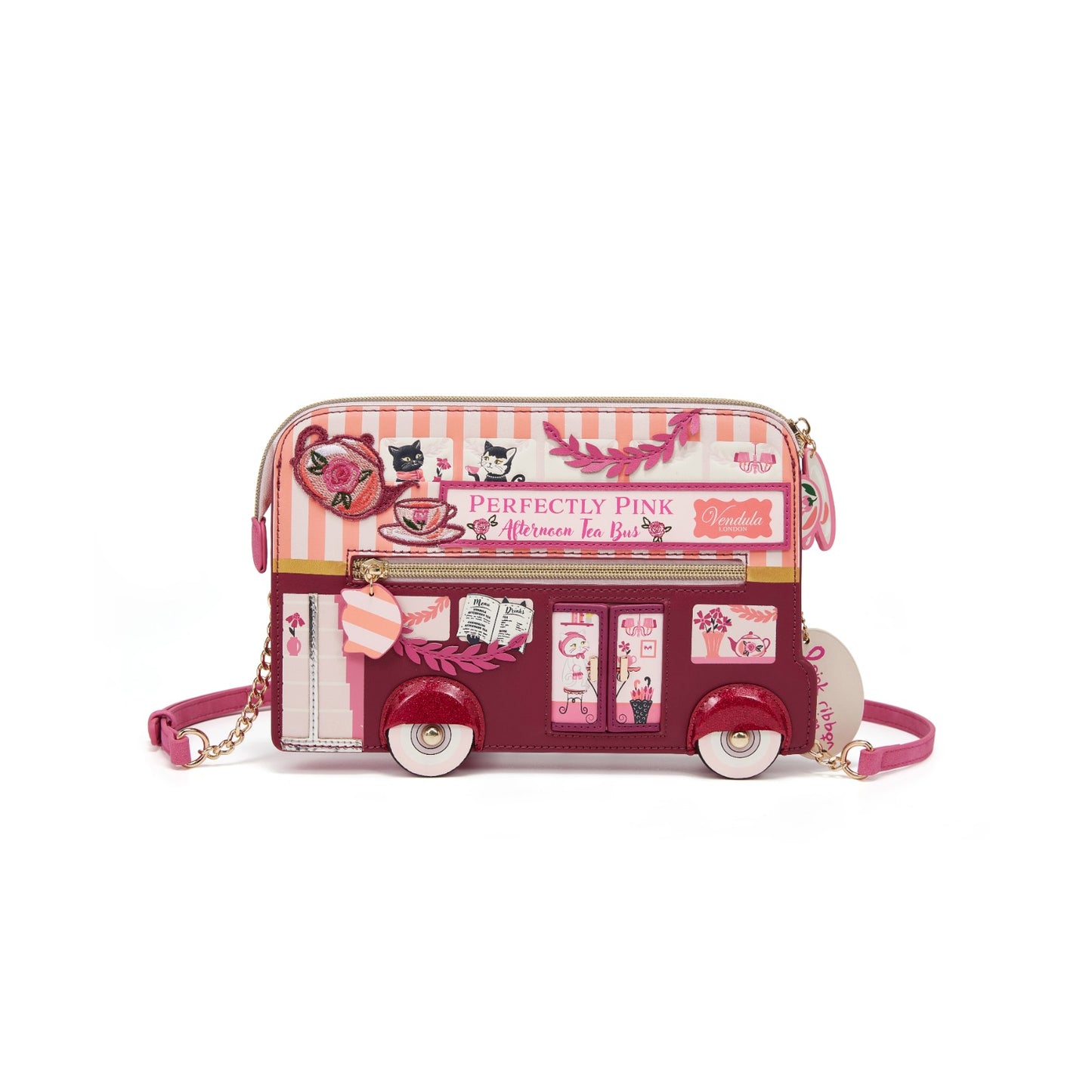 Perfectly Pink Afternoon Tea Bus Pouch Bag