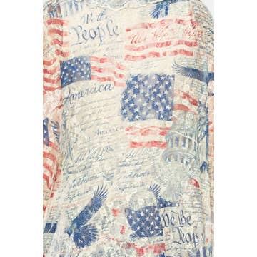 USA Freedom Lace Ruffle Open Duster