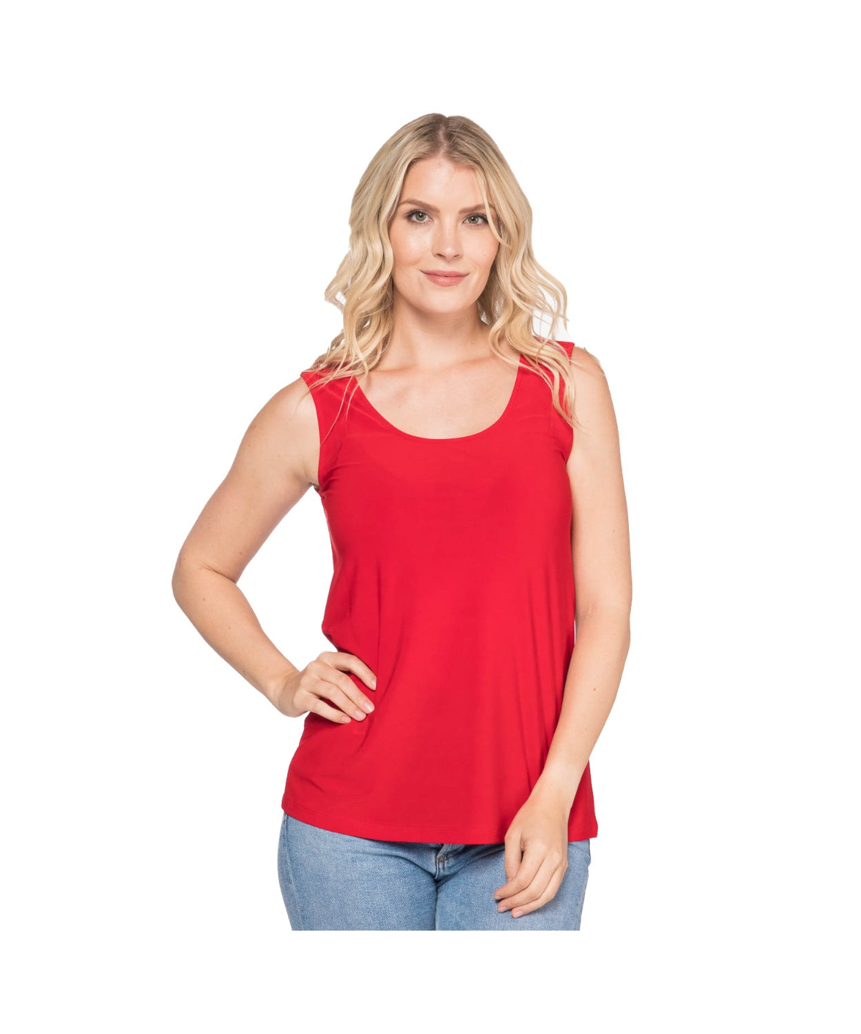 Bra-Friendly Double Scoop Tank Top