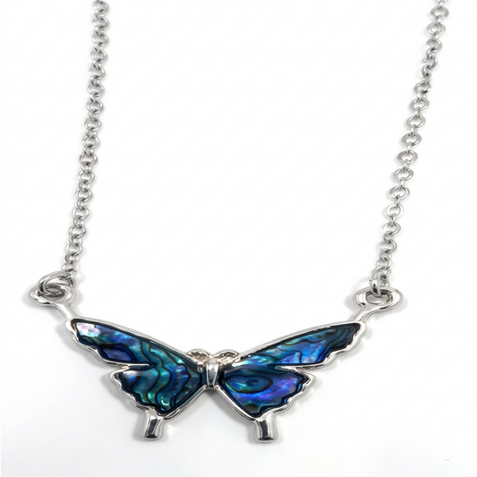 Abalone Shell Butterfly Necklace