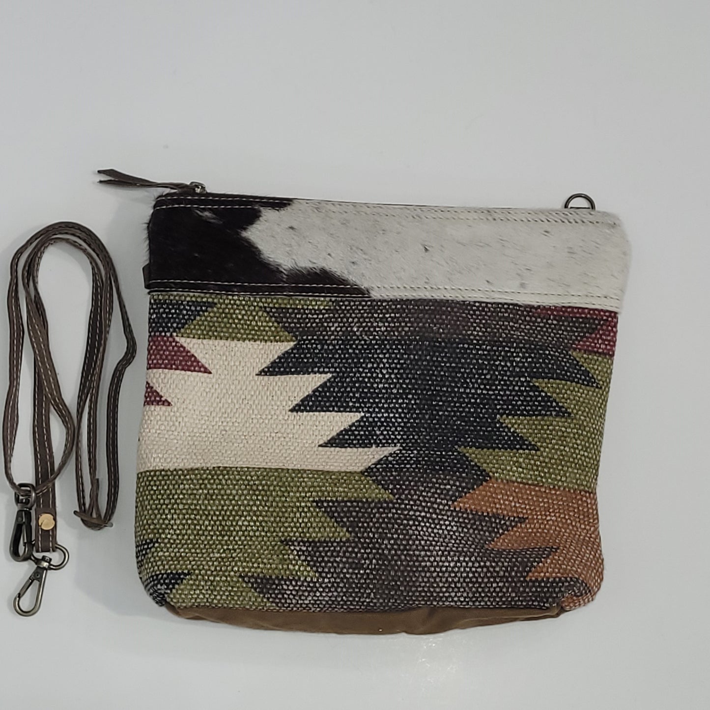 Tapestry Purses with Canvas and Cowhide