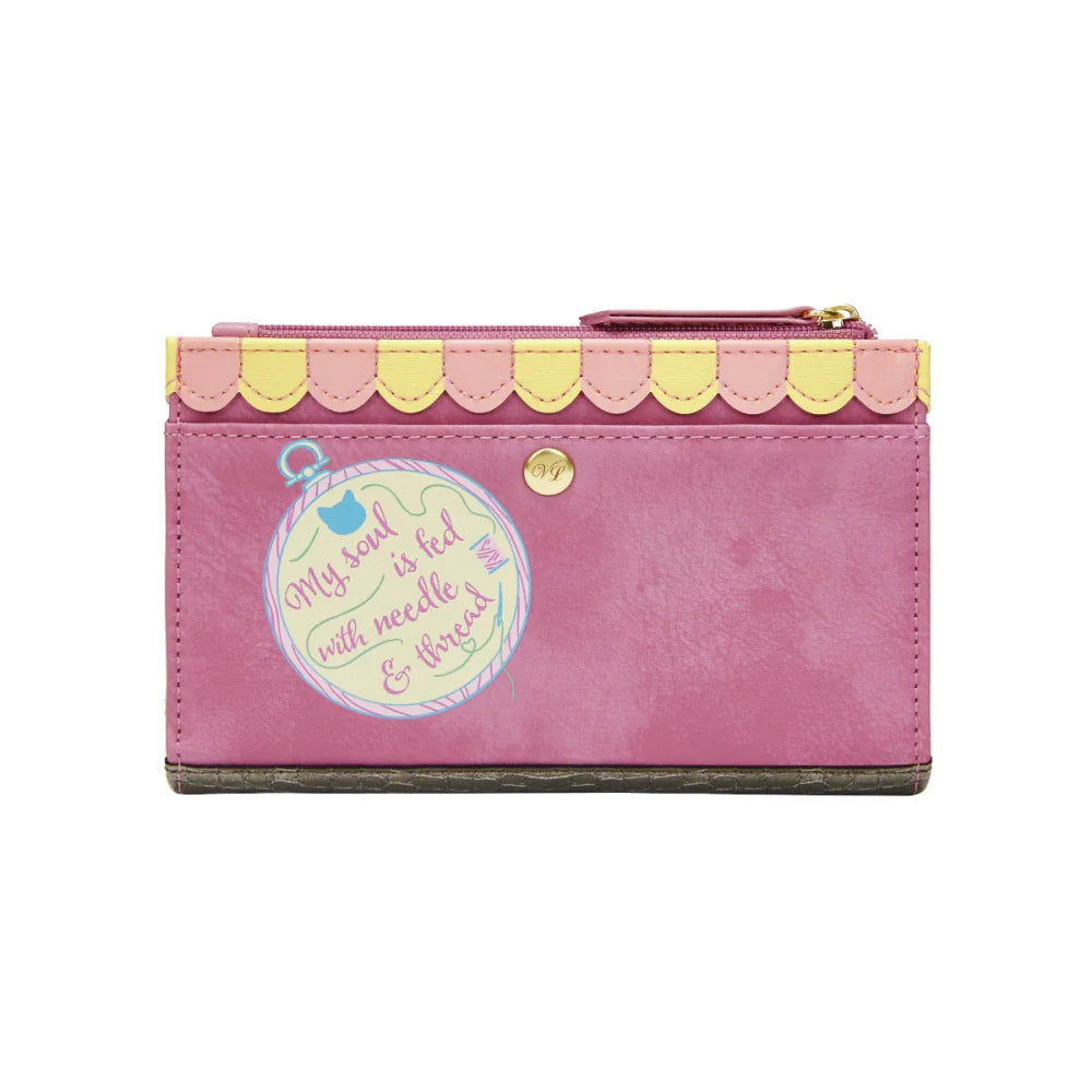 Sewing Shop - Raspberry Edition Compact Folding Wallet