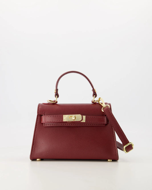 Twist Lock Leather Handbag (in 3 colors)