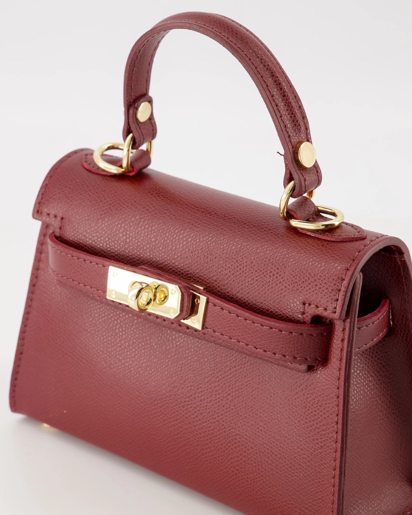 Twist Lock Leather Handbag (in 3 colors)
