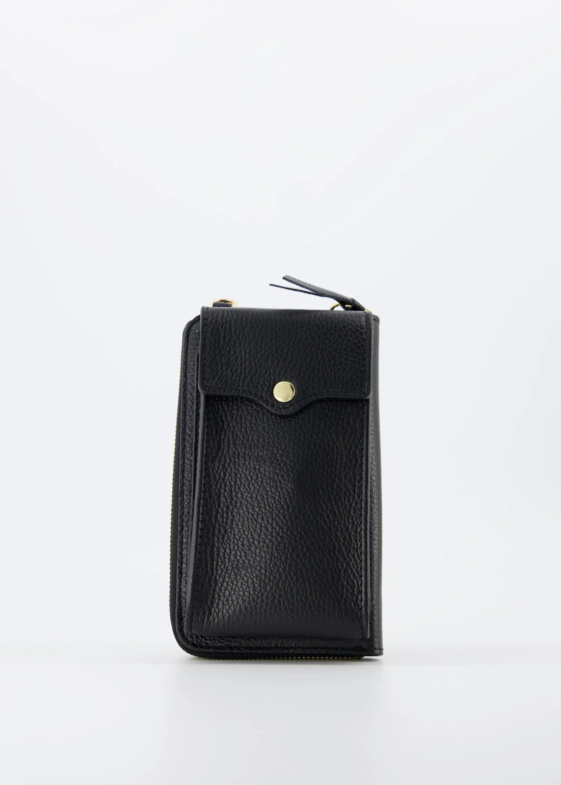 Leather Wallet With Phone Pocket & Strap