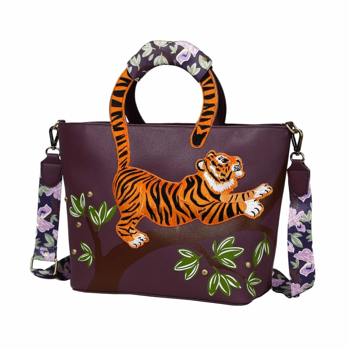 Animal Park - Tiger Cut Out Handle Tote