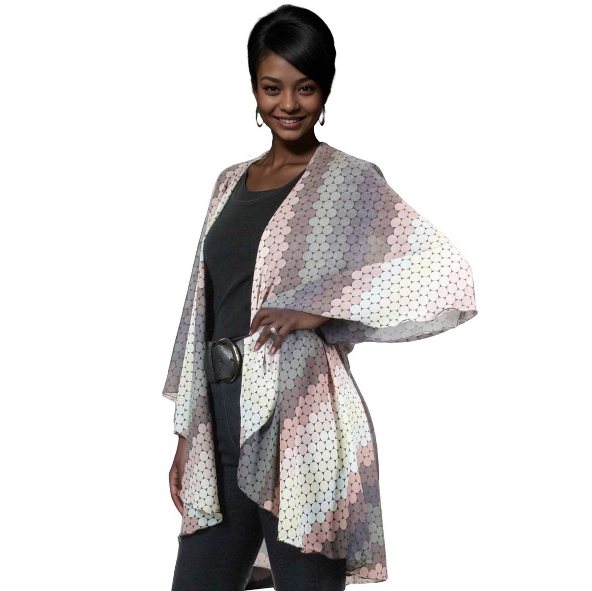 Scarf Round Mosaic (Shawl/Vest/Scarf in 4 colors)