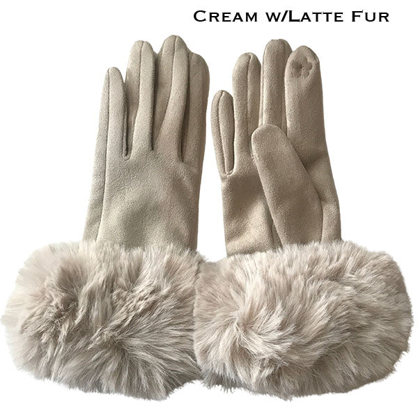 Realistic Faux Fur Gloves