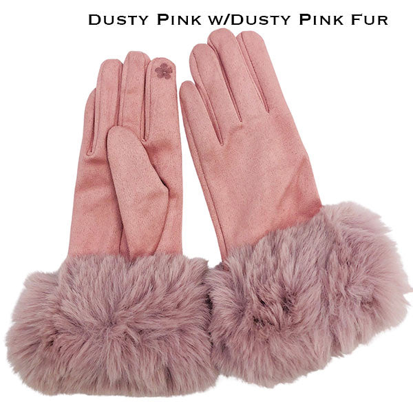 Realistic Faux Fur Gloves (in 16 colors)