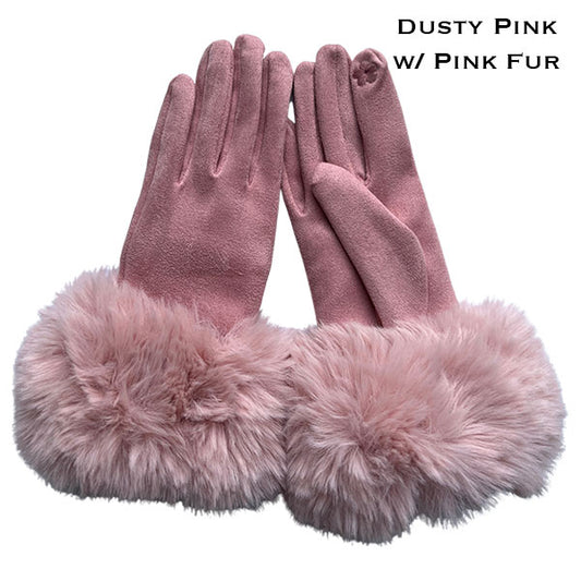 Realistic Faux Fur Gloves (in 16 colors)