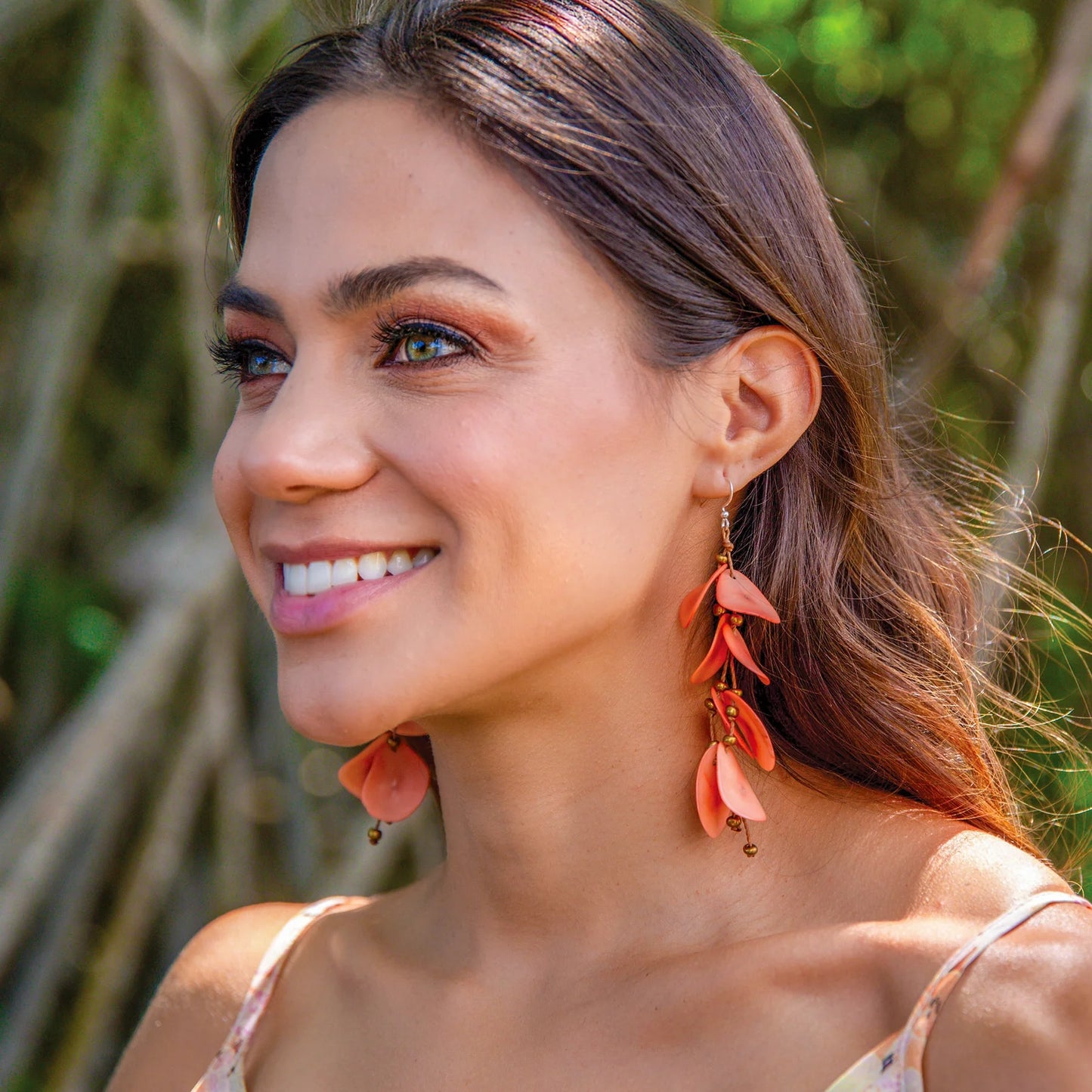 Layered Tagua Petal Earrings (in 2 colors)