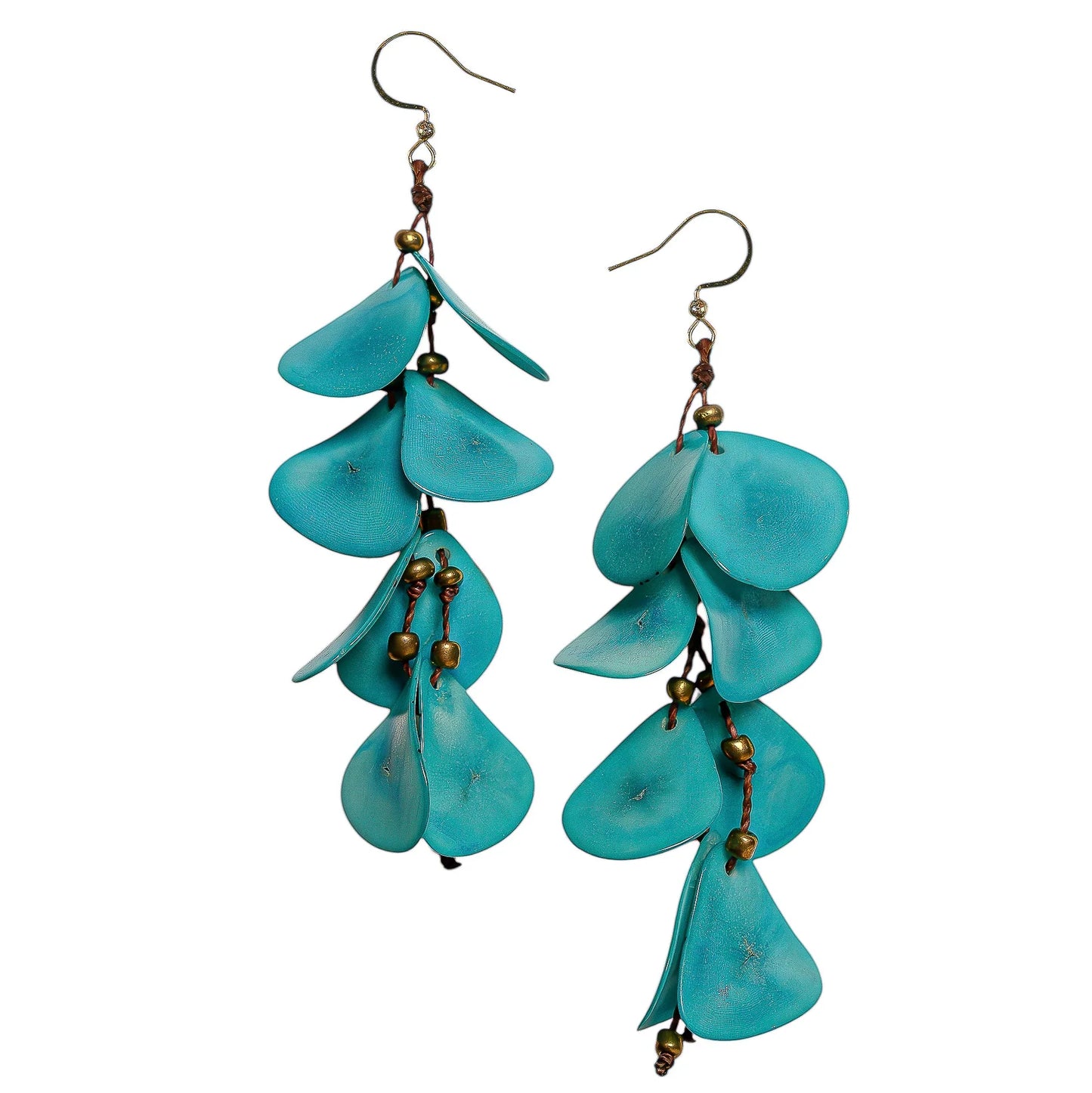 Layered Tagua Petal Earrings (in 2 colors)
