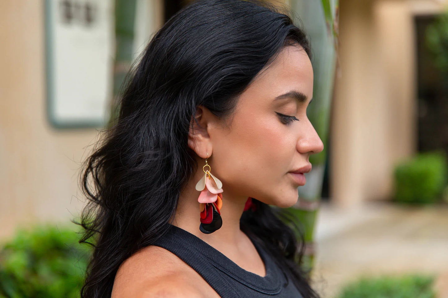 Handcrafted Multi Color Drop Earrings